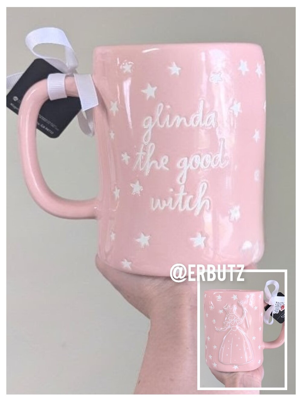 Rae Dunn x Wizard Of Oz GLINDA THE GOOD WITCH Glinda Mug with Embossed Design ⭐
